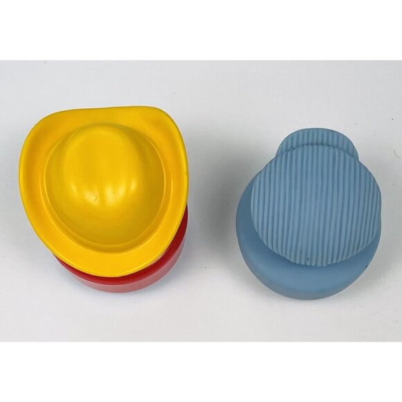 VTG 1990s FISHER PRICE Little People Figures Cowboy & Conductor Engineer EUC - Picture 4 of 5